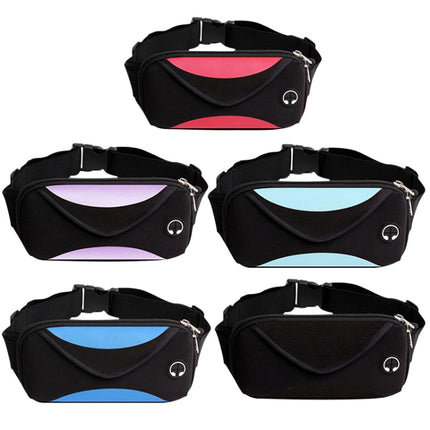 3 PCS Outdoor Sports Waist Bag Anti-Lost Mobile Phone Bag Running Riding Multifunctional Water Bottle Bag(Purple)-garmade.com