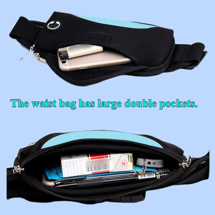 3 PCS Outdoor Sports Waist Bag Anti-Lost Mobile Phone Bag Running Riding Multifunctional Water Bottle Bag(Black)-garmade.com
