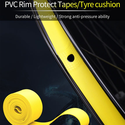 20 PCS Road Mountain Bike Anti-Stab Tire Pad Bicycle Wheel Set PVC Spoke Lining Tape, Colour: Red(700C x 18mm)-garmade.com