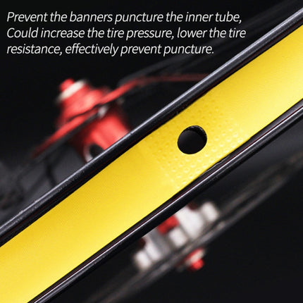 20 PCS Road Mountain Bike Anti-Stab Tire Pad Bicycle Wheel Set PVC Spoke Lining Tape, Colour: Red(700C x 18mm)-garmade.com