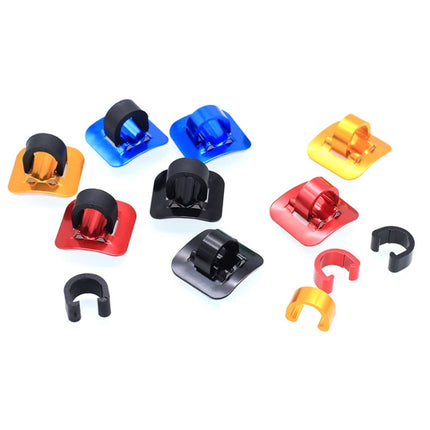 10 PCS Mountain Road Bicycle Hose Line Guide Adhesive Wire Seat Frame Cable Fixing C Buckle, Style: Plastic Buckle(Golden)-garmade.com