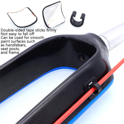 10 PCS Mountain Road Bicycle Hose Line Guide Adhesive Wire Seat Frame Cable Fixing C Buckle, Style: Plastic Buckle(Red)-garmade.com