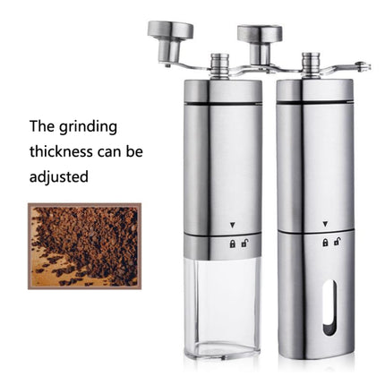 Household Stainless Steel Hand-Cranked Coffee Machine Grinder(Stainless Steel Model)-garmade.com