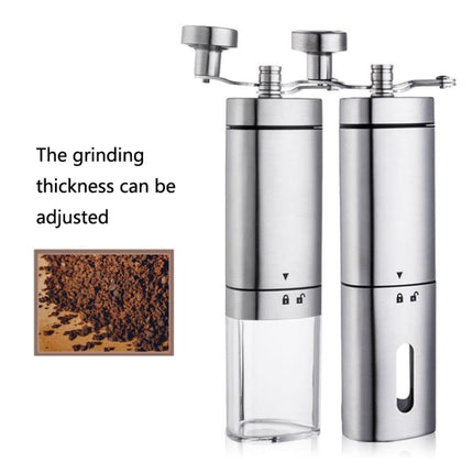 Household Stainless Steel Hand-Cranked Coffee Machine Grinder(Transparent Model)-garmade.com