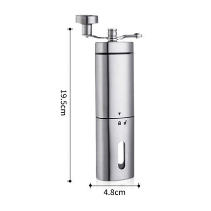 Household Stainless Steel Hand-Cranked Coffee Machine Grinder(Stainless Steel Model)-garmade.com