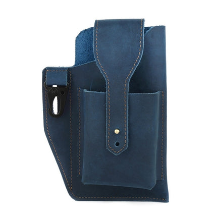 6543 Men Retro Sports Mobile Phone Belt Bag Waist Bag(Blue)-garmade.com