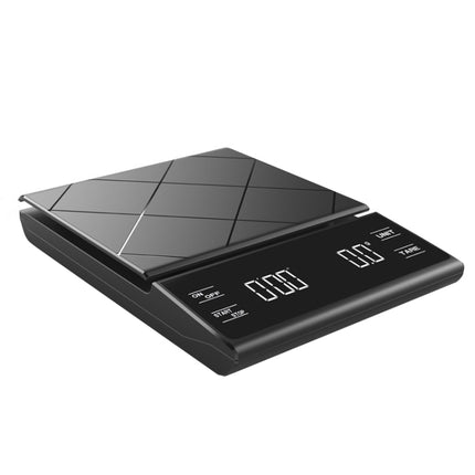 Household Kitchen Scale Hand-Made Coffee Electronic Scale With Timer(Black)-garmade.com