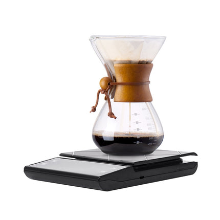 Household Kitchen Scale Hand-Made Coffee Electronic Scale With Timer(Black)-garmade.com