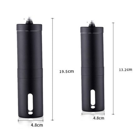 Hand Crank Coffee Machine Manual Pepper Mill Grinder(Mid Black)-garmade.com