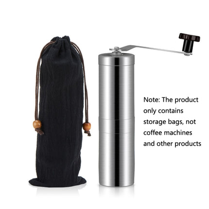 2 PCS Portable Coffee Machine Shaker Grinder Storage Cotton Bag(Black)-garmade.com