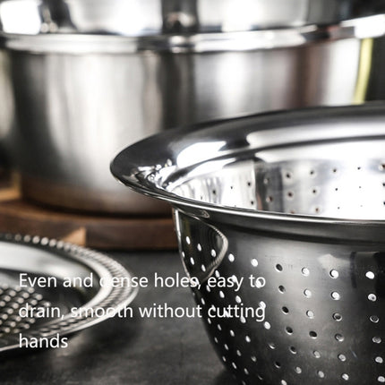 3 in 1 Stainless Steel Multifunctional Grater Kitchen Draining And Washing Basin Set(28cm)-garmade.com