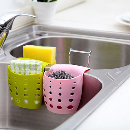 TM15016 Saddle Drain Basket Kitchen Sink Sponge Storage Drainage Sink(Pink)-garmade.com