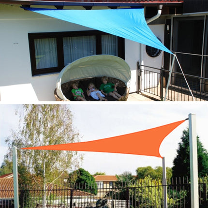 Triangle Outdoor Garden Sunshade Sail Waterproof Anti-UV Canopy, Size: 3m x 3m x 4.3m(Lake Blue)-garmade.com