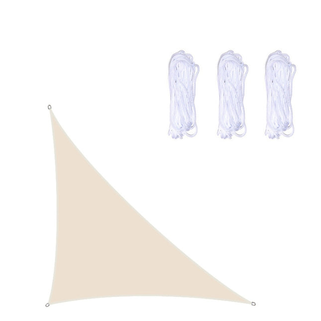 Triangle Outdoor Garden Sunshade Sail Waterproof Anti-UV Canopy, Size: 3m x 4m x 5m(Beige)-garmade.com
