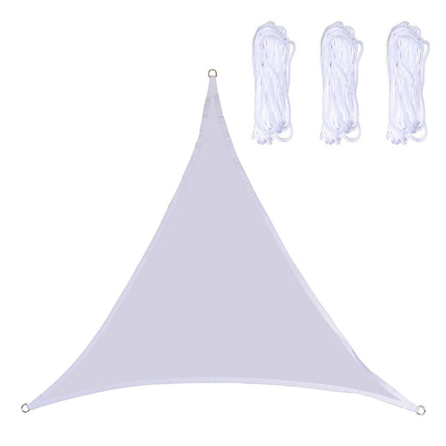 Triangle Outdoor Garden Sunshade Sail Waterproof Anti-UV Canopy, Size: 2.4m x 2.4m x 2.4m(White)-garmade.com
