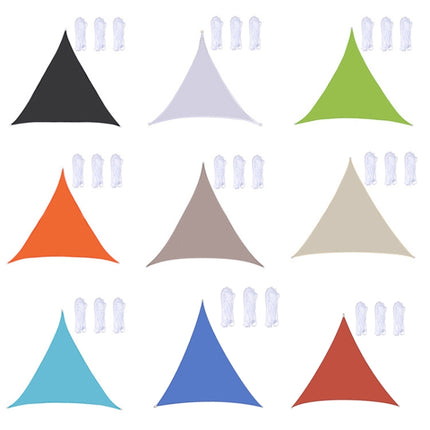 Triangle Outdoor Garden Sunshade Sail Waterproof Anti-UV Canopy, Size: 2.4m x 2.4m x 2.4m(Beige)-garmade.com