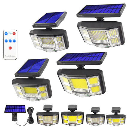 TG-TY085 Solar Outdoor Human Body Induction Wall Light Household Garden Waterproof Street Light wIth Remote Control, Spec: 96 COB Separated-garmade.com