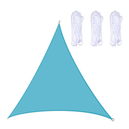 Triangle Outdoor Garden Sunshade Sail Waterproof Anti-UV Canopy, Size: 3.6m x 3.6m x 3.6m(Lake Blue)-garmade.com