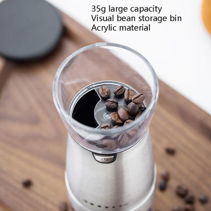 USB Rechargeable Coffee Machine Electric Coffee Grinder(Stainless Steel Color)-garmade.com