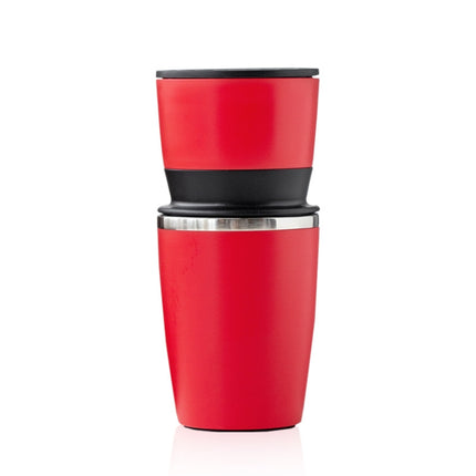 Portable Coffee Beans Grinder Home Hand-Cranked Coffee Machine Stainless Steel Grinder(Red)-garmade.com