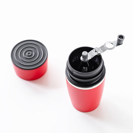 Portable Coffee Beans Grinder Home Hand-Cranked Coffee Machine Stainless Steel Grinder(Red)-garmade.com