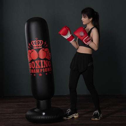 1.6m Fitness Vertical Inflatable Boxing Column Adult Inflatable Non-Tumbler Sandbag(Crown (2092))-garmade.com