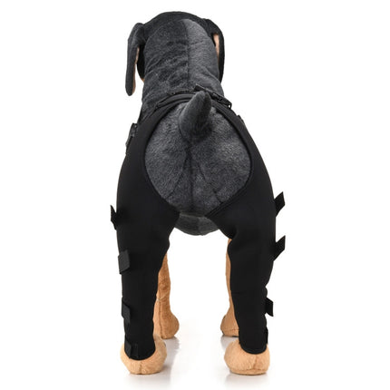 Pet Dog Leg Knee Guard Surgery Injury Protective Cover, Size: XS(Black)-garmade.com