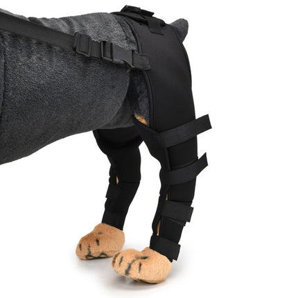 Pet Dog Leg Knee Guard Surgery Injury Protective Cover, Size: XS(Black)-garmade.com