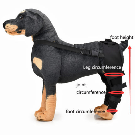 Pet Dog Leg Knee Guard Surgery Injury Protective Cover, Size: XS(Black)-garmade.com