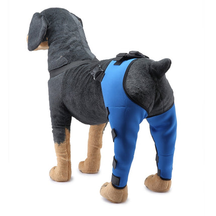 Pet Dog Leg Knee Guard Surgery Injury Protective Cover, Size: M(Blue)-garmade.com