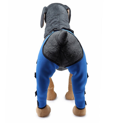 Pet Dog Leg Knee Guard Surgery Injury Protective Cover, Size: M(Blue)-garmade.com