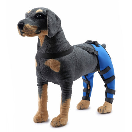 Pet Dog Leg Knee Guard Surgery Injury Protective Cover, Size: L(Blue)-garmade.com