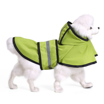 Pet Reflective Raincoat Large Dog Poncho, Size: S(Fluorescent Green)-garmade.com