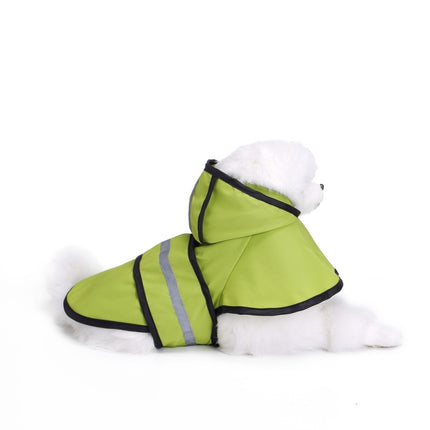 Pet Reflective Raincoat Large Dog Poncho, Size: S(Fluorescent Green)-garmade.com