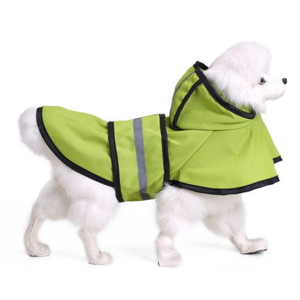 Pet Reflective Raincoat Large Dog Poncho, Size: M(Fluorescent Green)-garmade.com