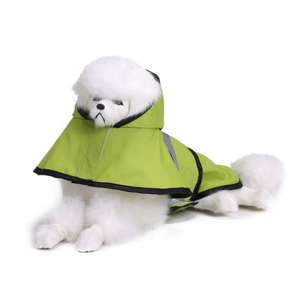 Pet Reflective Raincoat Large Dog Poncho, Size: M(Fluorescent Green)-garmade.com