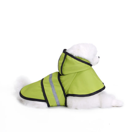 Pet Reflective Raincoat Large Dog Poncho, Size: M(Fluorescent Green)-garmade.com