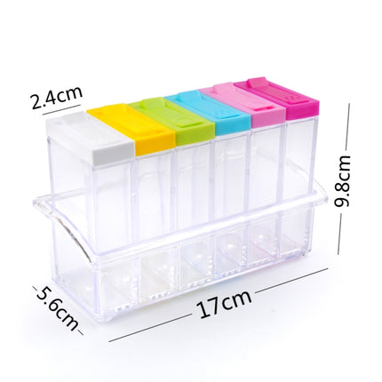 6 PCS/Set Transparent Spice Seasoning Box Storage Bottle-garmade.com