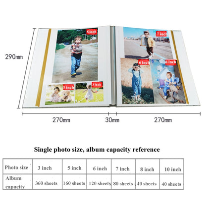 10 Inch 20 Pages/40P Cloth Photo Album Self-Adhesive DIY Laminated Photo Album(Gray)-garmade.com