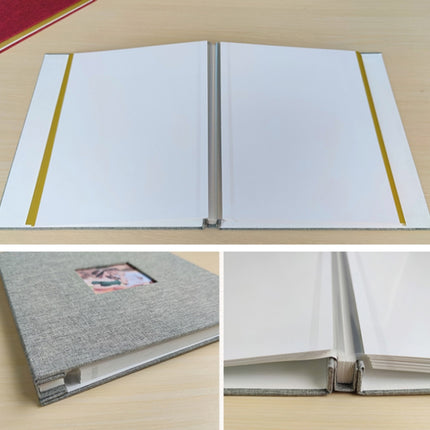 10 Inch 20 Pages/40P Cloth Photo Album Self-Adhesive DIY Laminated Photo Album(Green)-garmade.com