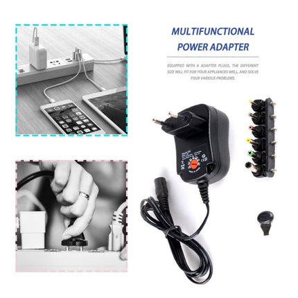 C5 3-12V 12W Adjustable Voltage Regulated Switch Power Supply Power Adapter Multifunction Charger With DC Tips(EU Plug)-garmade.com