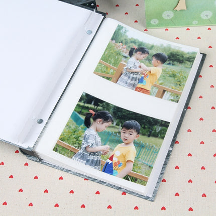 4D Large 6-Inch Photo Album 200 Sheets Interstitial Album Boxed Children Growth Book(D-064 Blue Line)-garmade.com