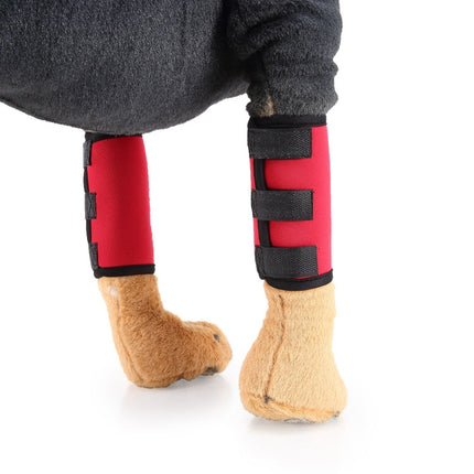 Pet Knee Protector Dog Surgery Injury Protective Cover, Size: S(Red Reflection)-garmade.com