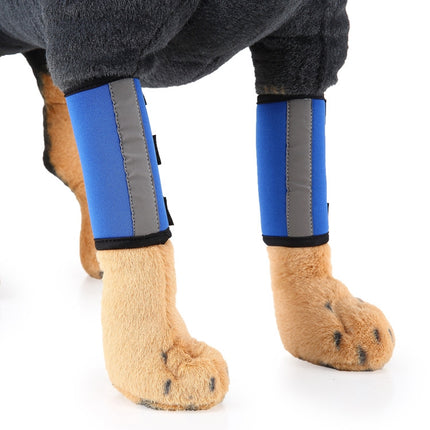 Pet Knee Protector Dog Surgery Injury Protective Cover, Size: S(Blue Reflection)-garmade.com