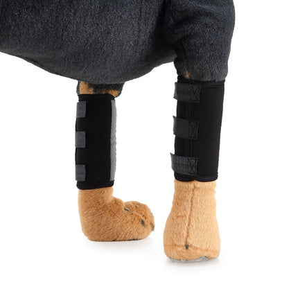 Pet Knee Protector Dog Surgery Injury Protective Cover, Size: M(Black Reflection)-garmade.com