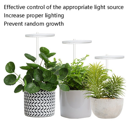 LED Plant Growth Lamp Full Spectroscopy Intelligent Timing Indoor Fill Light Ring Plant Lamp, Power: Two Head(Pink Light)-garmade.com