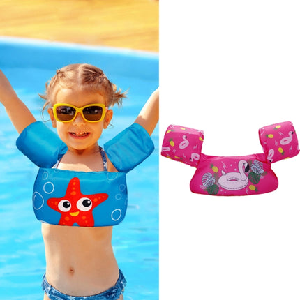Children Play Water Swimming Gear Cartoon Buoyancy Vest(Red Flamingo)-garmade.com