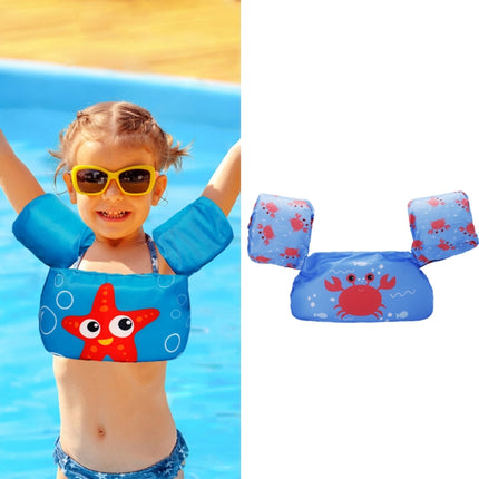 Children Play Water Swimming Gear Cartoon Buoyancy Vest(Blue Crab)-garmade.com
