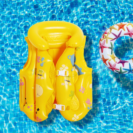2 PCS PVC Children Inflatable Swimwear Children Life Jacket, Colour: M (Yellow)-garmade.com