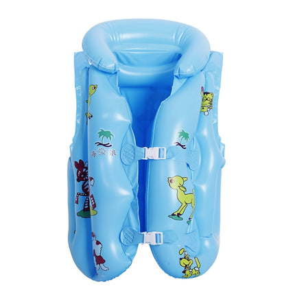 2 PCS PVC Children Inflatable Swimwear Children Life Jacket, Colour: L (Blue)-garmade.com